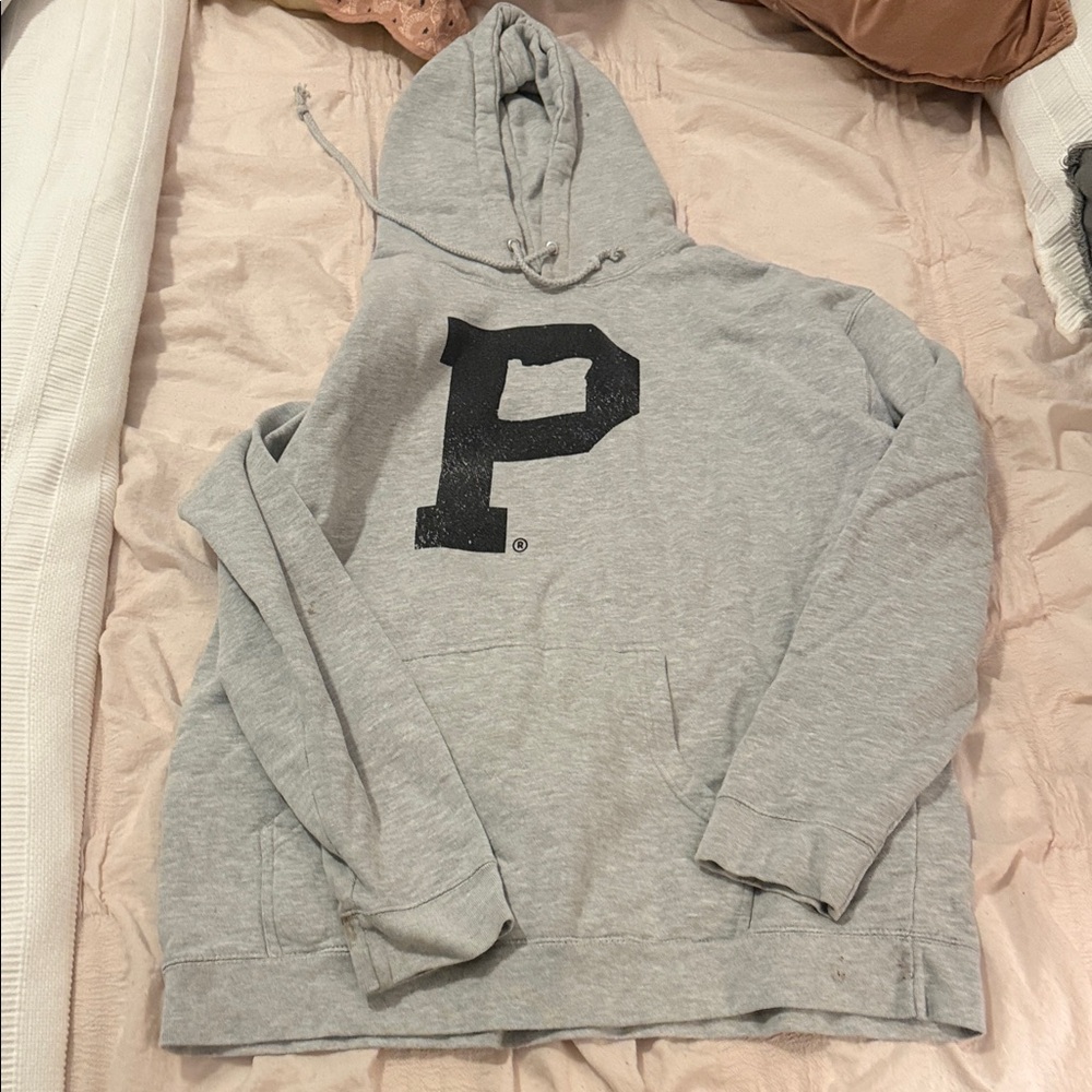 Gray Portland Gear Hoodie with Black Lettering